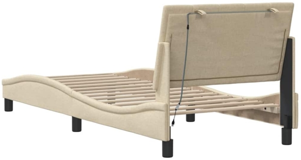 vidaXL Bettgestell ohne Matratze "Hanko" Blau 90x190 cm Stoff 3310431 Bild 7