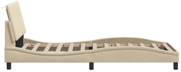 vidaXL Bettgestell ohne Matratze "Hanko" Blau 90x190 cm Stoff 3310431 Bild 6