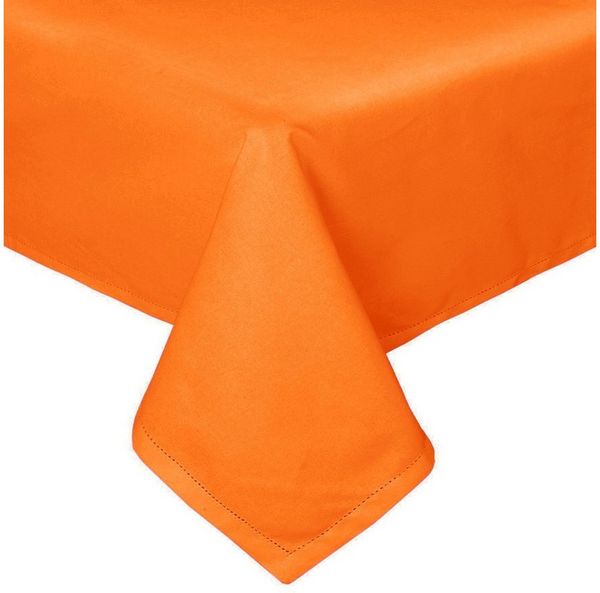 Homescapes Tischdecke Tischdecke orange – 137 x 137 cm, 100% Baumwolle (1-tlg)