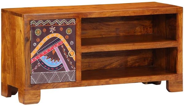 vidaXL TV-Schrank Mehrfarbig 90x30x45 cm Massivholz Akazie 4016505