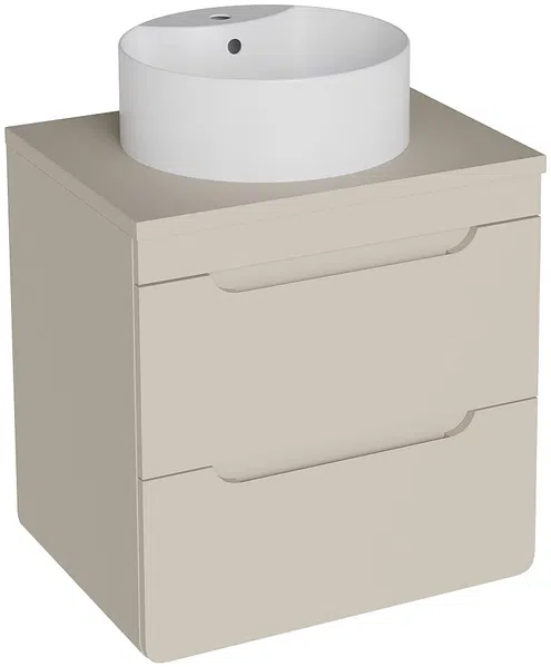 Vente-unique - ARUBA Waschbeckenmöbel Holz, Platte Beige - B 46 cm x H 59 cm x L 60 cm Bild 3