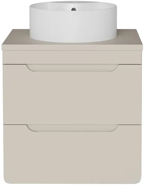 Vente-unique - ARUBA Waschbeckenmöbel Holz, Platte Beige - B 46 cm x H 59 cm x L 60 cm Bild 2
