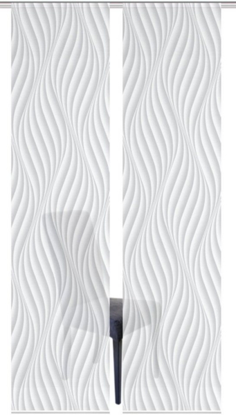 Vision S Schiebegardine 2ER SET WAVE (2 St), Paneelwagen, halbtransparent, HxB: 260x60, Schiebevorhang 2er Set Digitaldruck