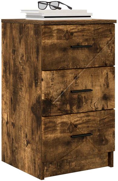 vidaXL Nachttisch Räuchereiche 38 x 38 x 66 cm Holzwerkstoff 883379 Bild 3