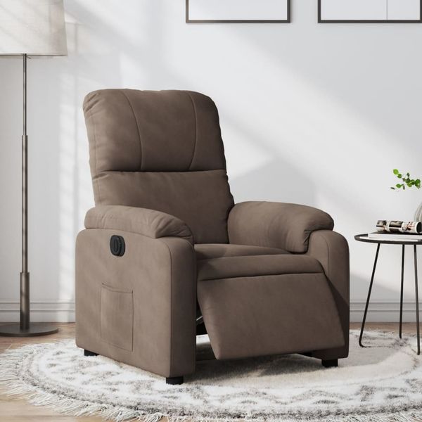 vidaXL Relaxsessel Elektrisch Braun Mikrofasergewebe 3204914