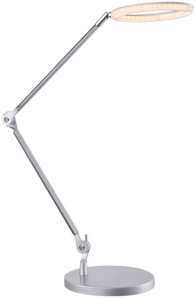 LED Tischleuchte, silber, verstellbar, H 80 cm