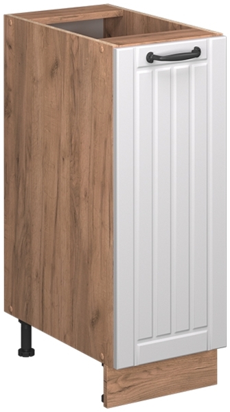 Apothekerschrank Fame-Line Weiß Landhaus 30 cm , AP Eiche Vicco