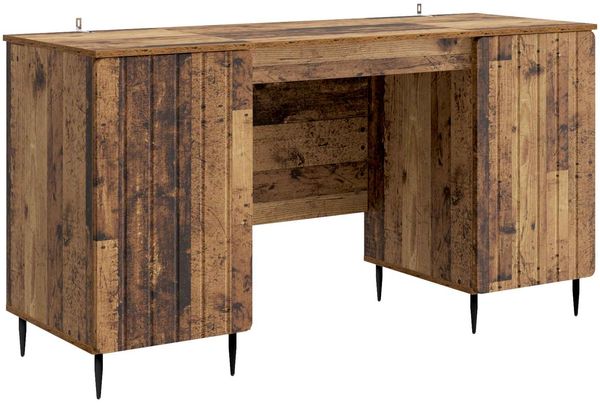 vidaXL Schreibtisch mit Regal Altholz 142,5 x 50 x 75 cm Holzwerkstoff 3414592