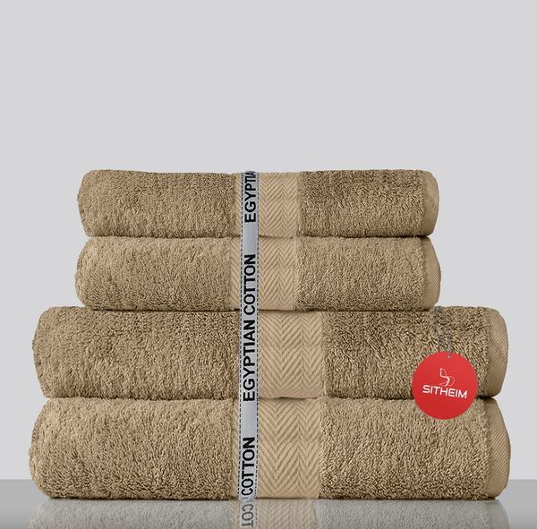 Sitheim-Europe Handtuch Set KING TUT Handtücher 100% ägyptischer Baumwolle 4-teiliges Handtuchset, ägyptischer Baumwolle, (Spar-Set, 4-tlg), Edel, kuschelweich, langlebig, 100% premium ägyptische Baumwolle
