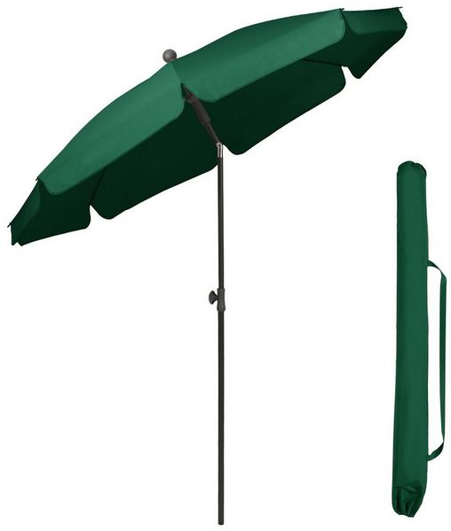 Sekey Balkonschirm 200cm Sonnenschirm Rund Gartenschirm Terrassenschirm mit UV-Schutz 50+, Balkonschirm höhenverstellbar, Stabiler Sonnenschirm knickbar