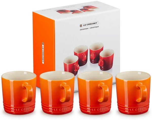 Le Creuset Becher 350 ml 4er-Set Ofenrot