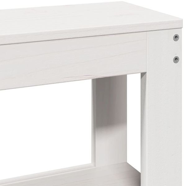 vidaXL Bettgestell mit Kopfteil ohne Matratze Weiß 200x200 cm 3306056 Bild 9