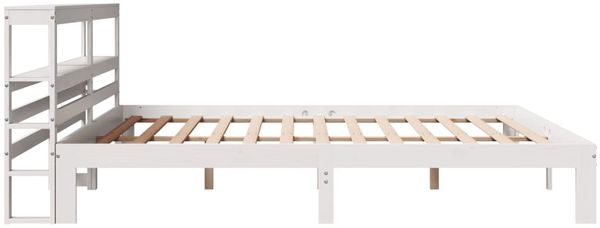 vidaXL Bettgestell mit Kopfteil ohne Matratze Weiß 200x200 cm 3306056 Bild 5