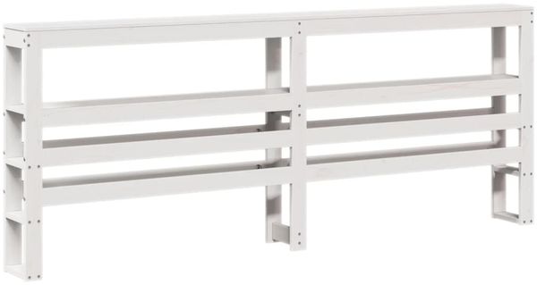 vidaXL Bettgestell mit Kopfteil ohne Matratze Weiß 200x200 cm 3306056 Bild 8