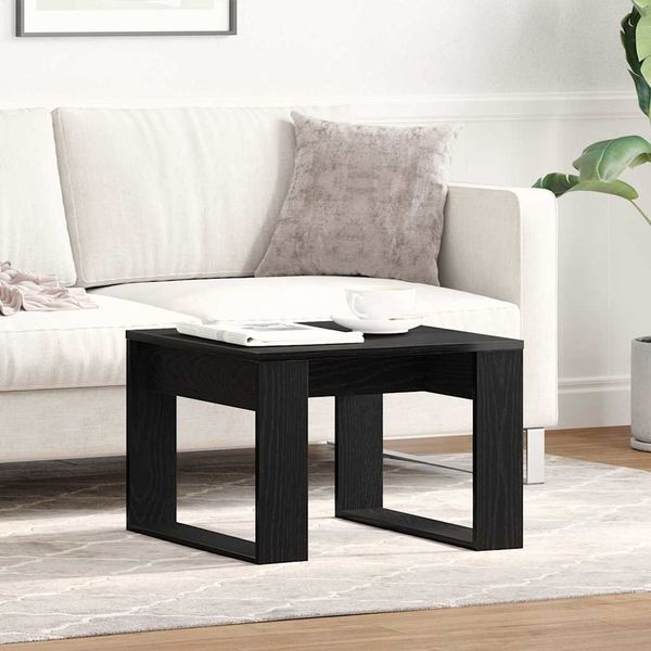 vidaXL Couchtisch Schwarz Eichen-Optik 50 x 50 x 35 cm Holzwerkstoff 862679