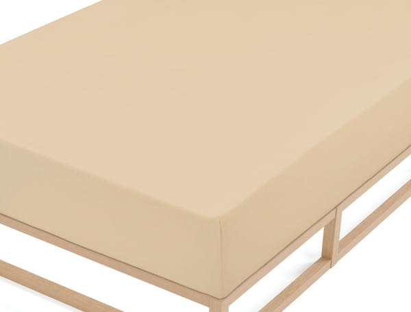 biberna Feinbiber-Spannbetttuch 0002744, beige, 1x 180x200 cm - 200x200 cm