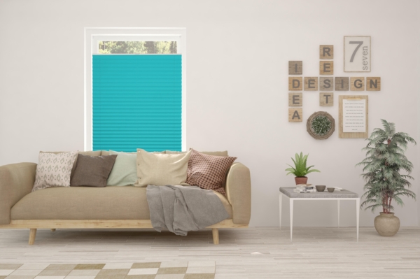 ondeco Plissee ohne Bohren mit Klemmträger, Sonnenschutz für Fenster innen, blickdicht, Faltrollo, Türkis, 50x130 cm Bild 8