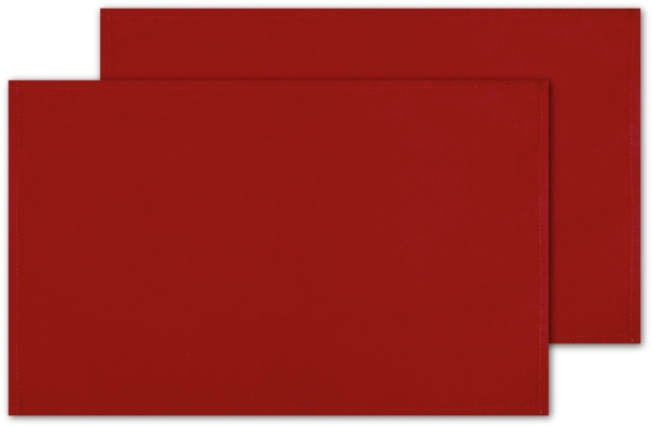 2er Set Tischsets Platzset Tischuntersetzer Platzdeckchen Tischdeko Tischmatte Essensunterlage Maße 30x45 cm, Farbe: rot - karminrot Bild 8