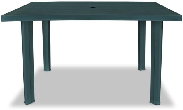 vidaXL Gartentisch Grün 126x76x72 cm Kunststoff 43598