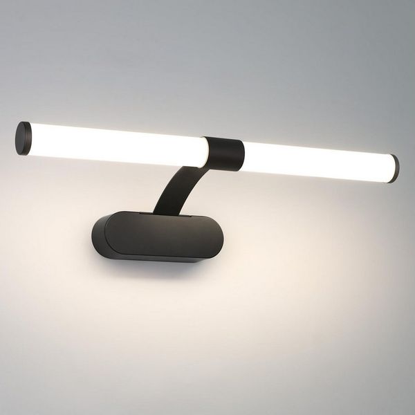Nettlife LED Spiegelleuchte Zimmer 4000K Spiegellampe Schwarz/Weiß, LED fest integriert, Neutralweiß, Geeignet für