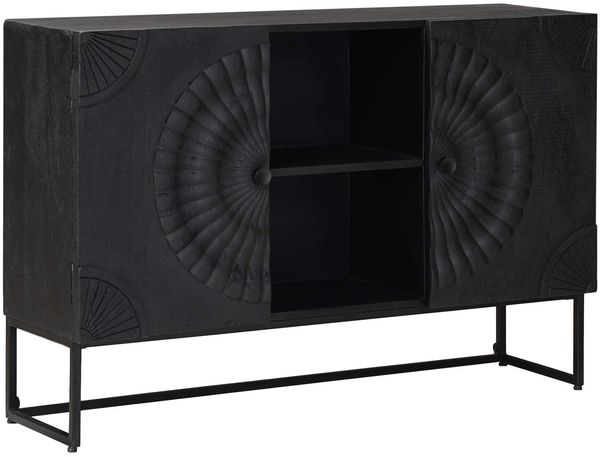 vidaXL Sideboard Schwarz 105 x 30 x 68 cm 42020081
