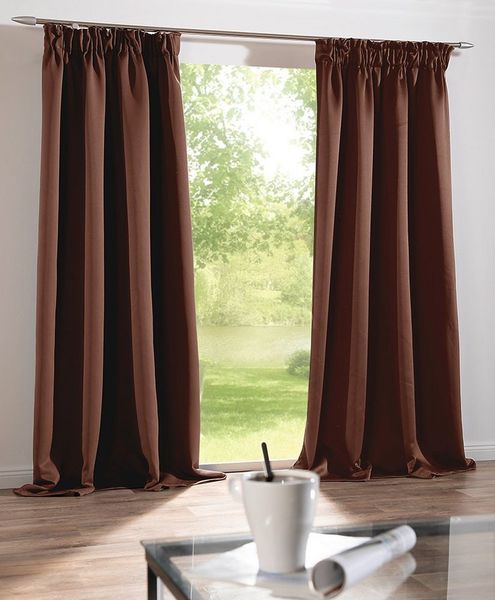 DecoHome24 Gardine Brillant (2 St), Kräuselband, blickdicht, blickdicht