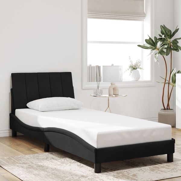 vidaXL Bettgestell ohne Matratze "Hanko" Schwarz 90x190 cm Samt 3207821