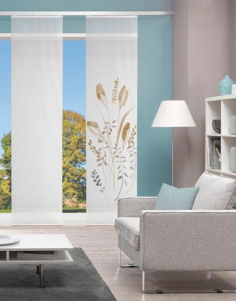 Vision S Vision S | Schiebevorhang Bambusoptik Digitaldruck | Ayene 260 x 60 cm 1x Schiebewand inkl. Paneelwagen und Klemmleiste Sand