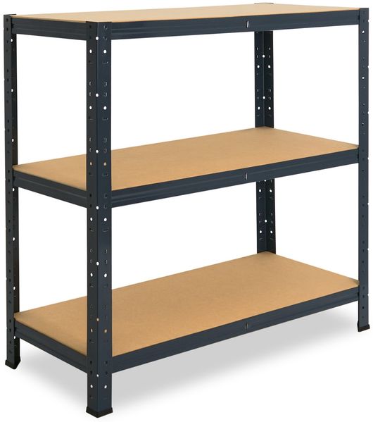 shelfplaza HOME 90x80x40 cm Schwerlastregal in anthrazit mit 3 Böden und 175 kg Traglast pro Boden