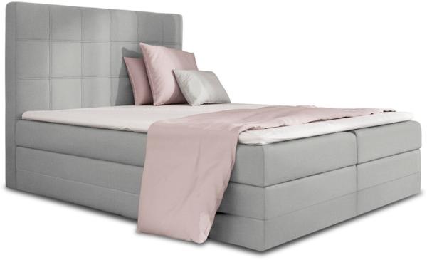 99rooms Minor Boxspringbett Strukturstoff INARI Beige 200x200 cm