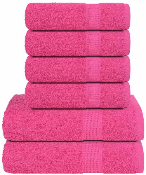 vidaXL 12-tlg. Handtuch-Set Rosa 360 g/m² 100% Baumwolle 137094