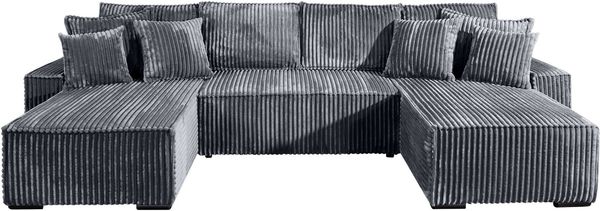 COLLECTION AB Wohnlandschaft Manhattan U-Form, B: 313 cm, in Breit- oder Normalcord, Bettfunktion, Bettkasten & Zierkissen, Federkern
