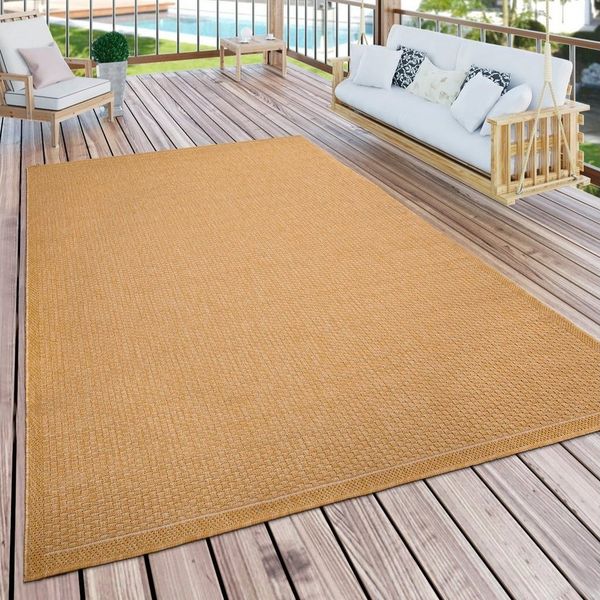 Paco Home Teppich Timber 125, rechteckig, Höhe: 4 mm, Flachgewebe, Sisal Optik, auch als Läufer, In- und Outdoor geeignet