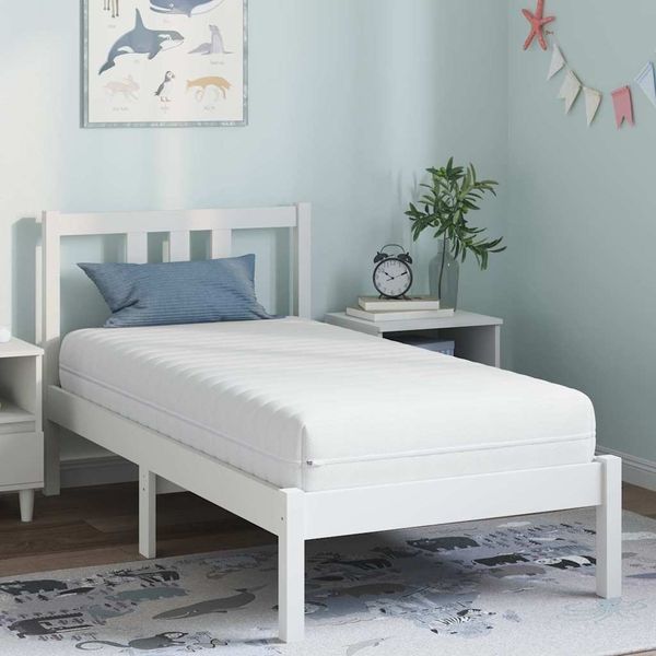 vidaXL Matratze Weiß 80 x 160 cm Taschenfeder 4106425