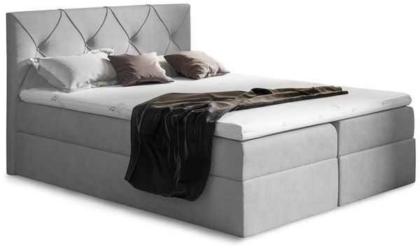99rooms Arian Boxspringbett Velours 180x200 cm Lila Bild 3