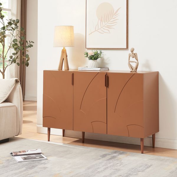 Sideboard Starvili mit 3 Türen 75x115x38 cm Rostfarben [en. casa]