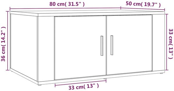 vidaXL Couchtisch Betongrau 80x50x36 cm Holzwerkstoff 816516 Bild 9