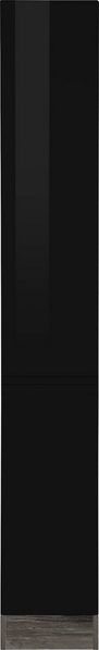KOCHSTATION Apothekerschrank KS-Virginia 200 cm hoch 30 cm breit, 2 Auszüge mit 5 Ablagen, griffloses Design