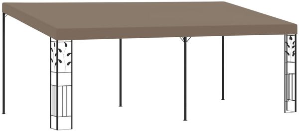 Wand-Pavillon, Gartenpavillon 6 x 3 x 2,5 m Taupe