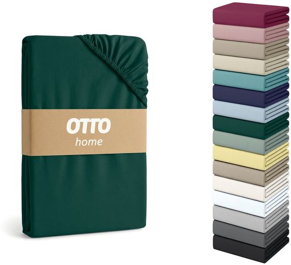 OTTO home Spannbettlaken Cremona, BASIC und PREMIUM Qualität, mit Elasthan, Baumwolle, Jersey (145 g/m), Gummizug: rundum, (1 Stück), Jersey Bettlaken ab Größe 90x200 cm, Strapazierfähig und langlebig