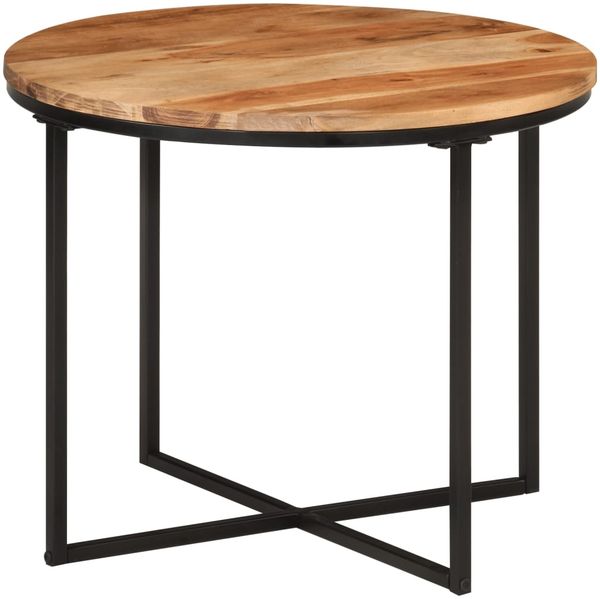 vidaXL Couchtisch 55x55x45 cm Massivholz Akazie und Eisen 372741