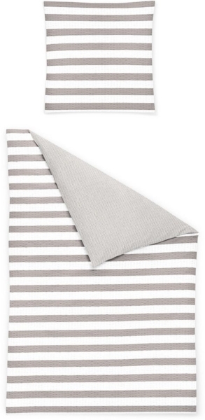 BIERBAUM Bettwäsche 3121, Seersucker, 2 teilig, Seersucker, 100 % Baumwolle, pflegeleicht, bügelfrei