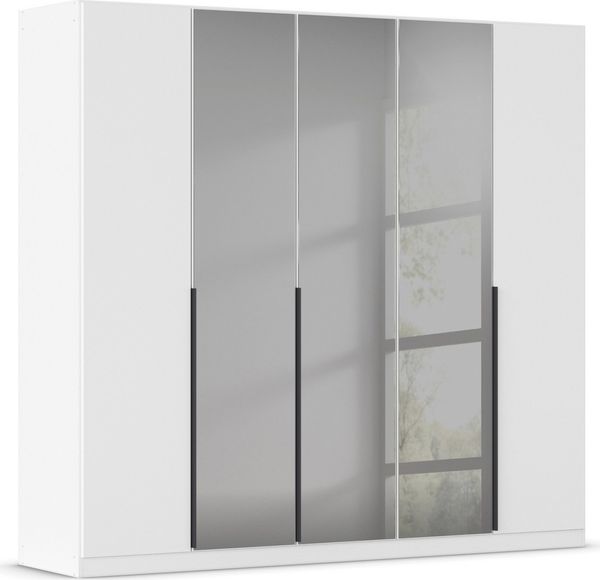 OTTO home Drehtürenschrank Schlafzimmerschrank Kleiderschrank Schrank Garderobe FERRIS (In 3 Ausstattungen BASIC/CLASSIC/PREMIUM, Breiten 136/181/226/271 cm) Mitteltüren mit hochwertigem Grauspiegel MADE IN GERMANY