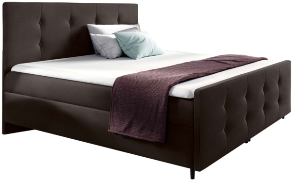 99rooms Primo Boxspringbett 160x200 cm Velours Jasmine Braun Bild 3