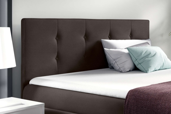 99rooms Primo Boxspringbett 160x200 cm Velours Jasmine Braun Bild 2