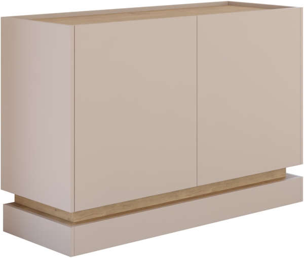Kommode Zarpant K120 2D (Farbe: Sandbeige / Eiche Cremona)