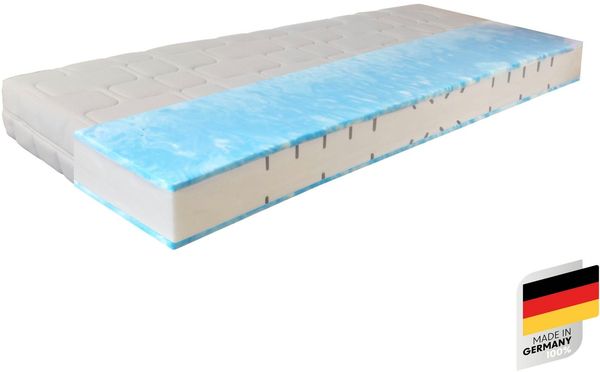 Gelschaummatratze GUMO & GUMO Maxx, 7 Zonen Matratze 90x200,140x200-Höhe 20 cm und 25cm, Beco, druckentlastende Gelschaumauflage, weiche & feste Seite, atmungsaktiv