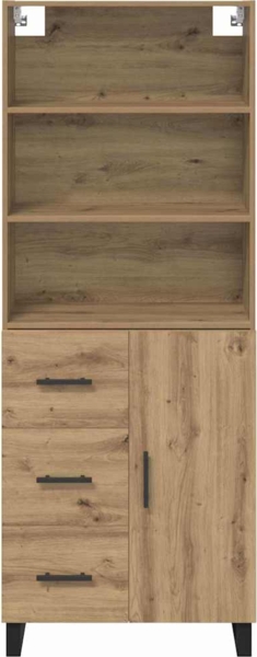 vidaXL Highboard mit Schubladen Artisan-Eiche 69,5 x 34 x 180 cm 3415988 Bild 7