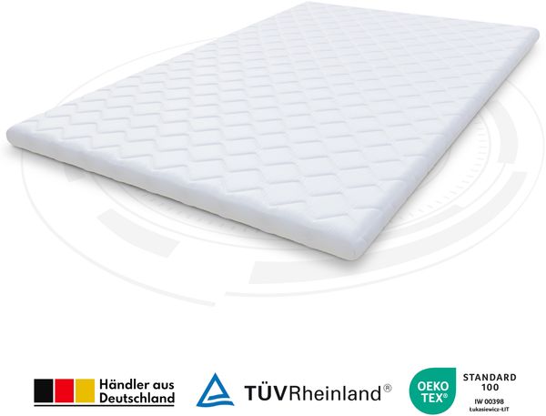 Topper 180x200 cm Matratzenauflage mit HR-Schaum Höhe 6 cm Latex Schoner H2 H4 Bild 2