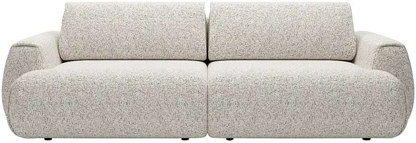 Vente-unique - MONELIA Sofa Stoff Grau - B 106 cm x H 81 cm x L 260 cm